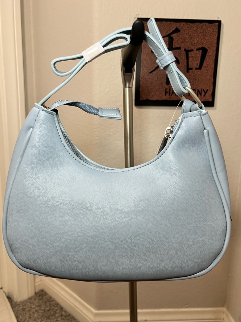 French Connection NWT $98 Sabrina  Powder Blue Shoulder Bag and Coin Purse - Picture 13 of 16